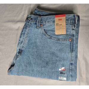 Levi’s 505 Regular Fit Jeans Men 36x34 Light Wash Straight Leg NWT